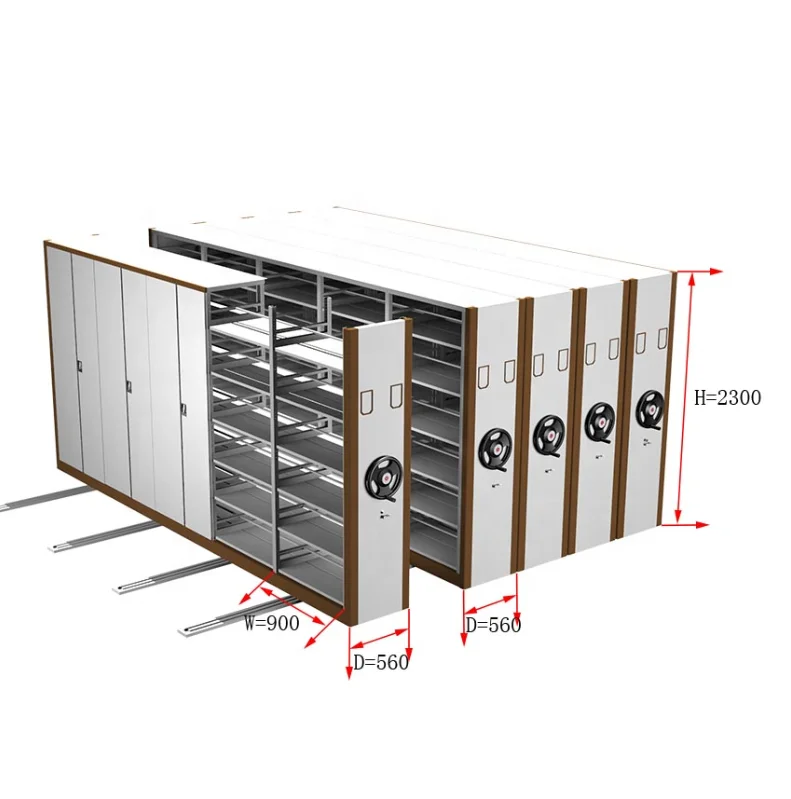 Newest Mobile Storage Shelving System Mobile Compactor System For Library Use