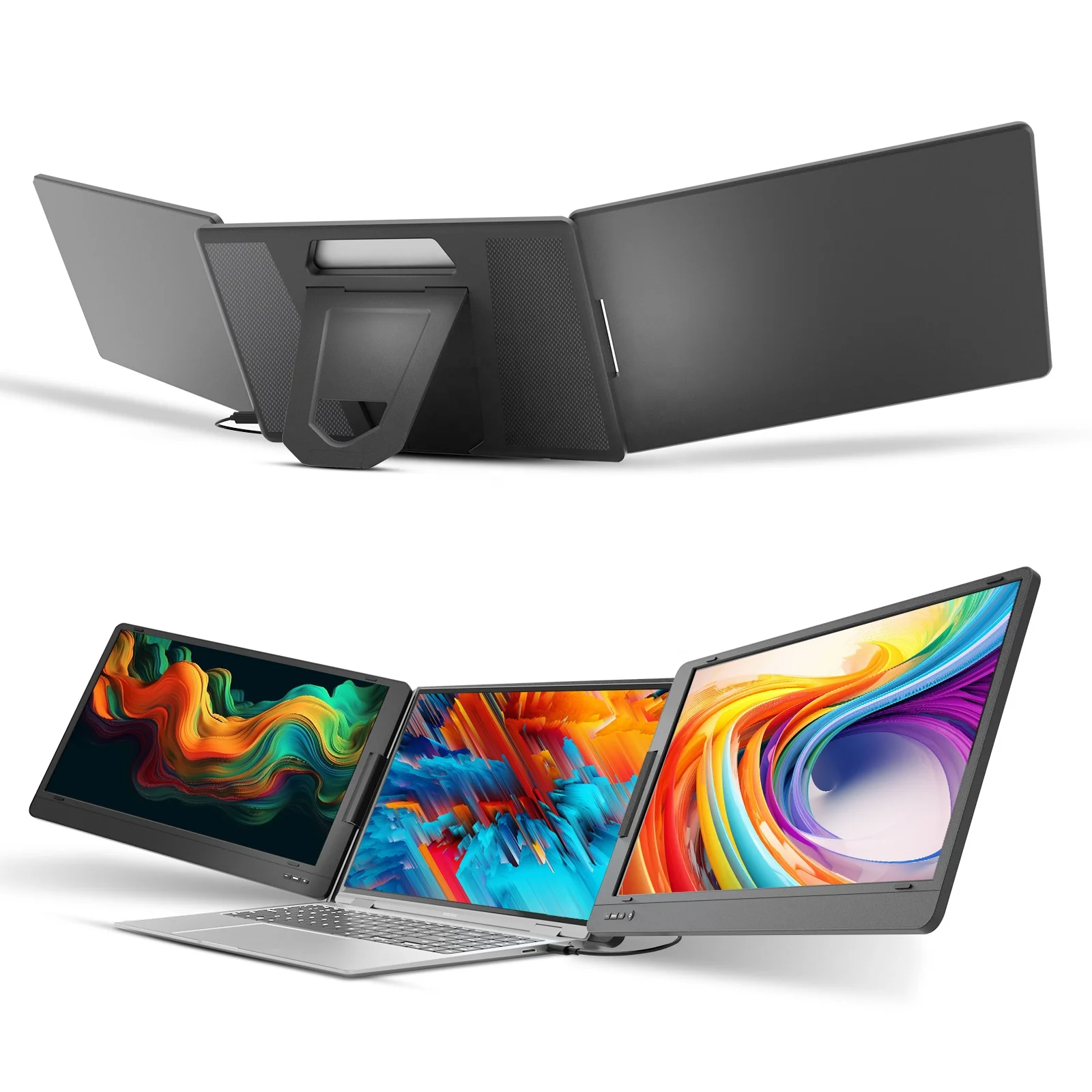 14' dual screen laptop HDR triple portable monitor for laptop FHD IPS hdr laptop screen extender portable