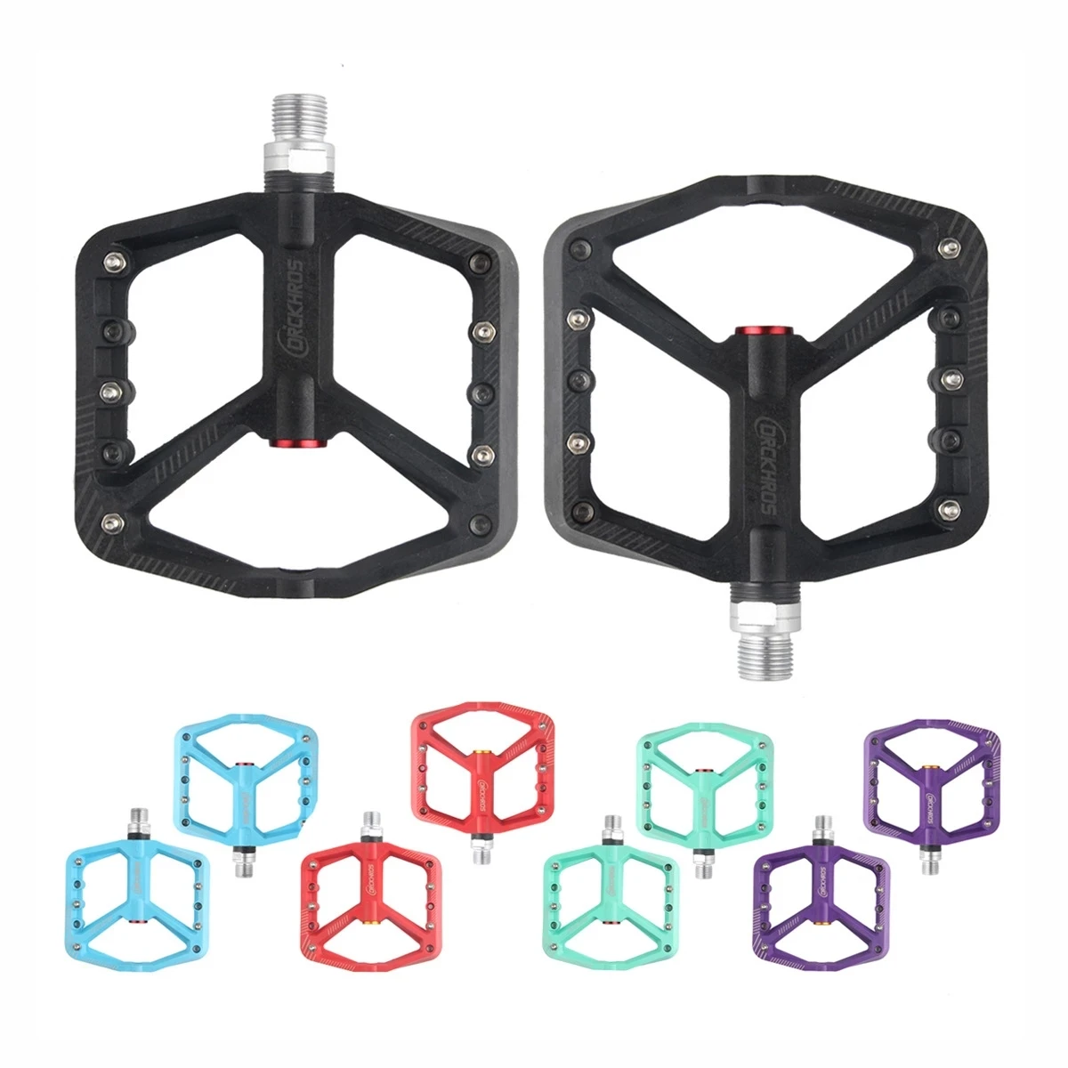 Ultralight Mountain Bike Pedals Nylon Fiber Sealed Bearing Flat Wide Anti-skid Foot Pegs Riding Mtb Bicycle Pedal