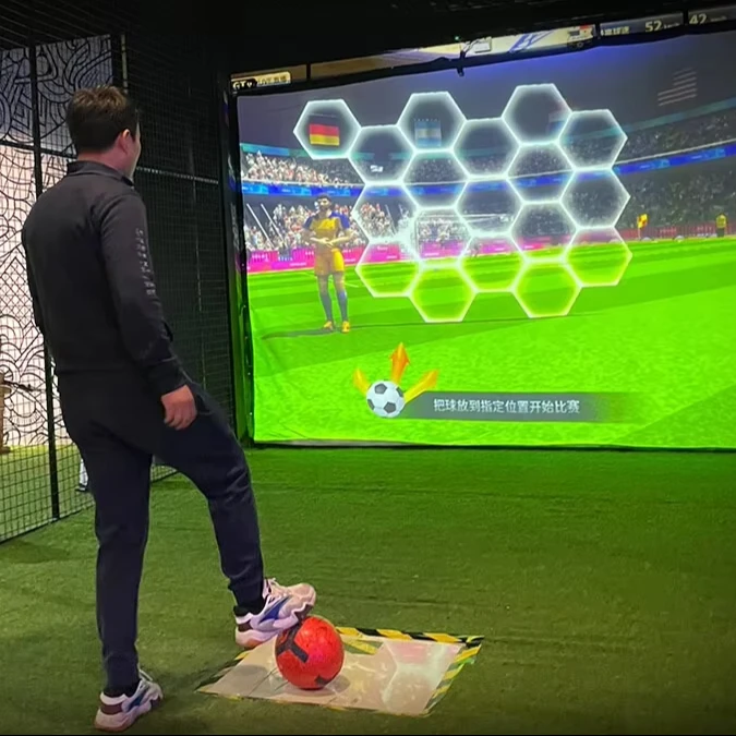 interactive immersive competitive amusement park indoor VR/AR/MR equipment football video game on play