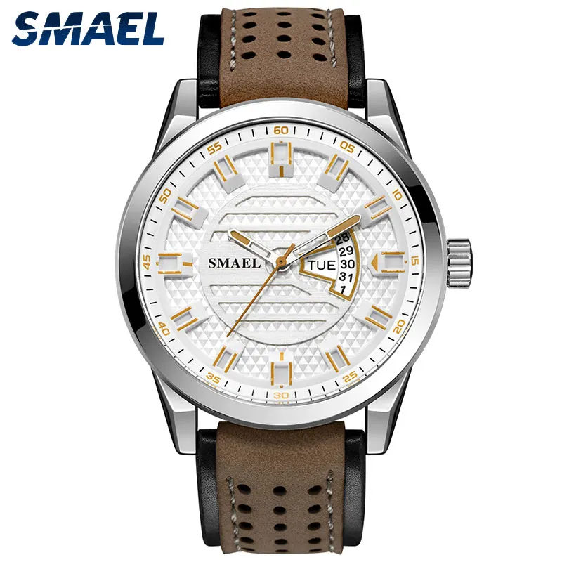 SMAEL waterproof watch men analog quartz wrist watch 9120 customizable