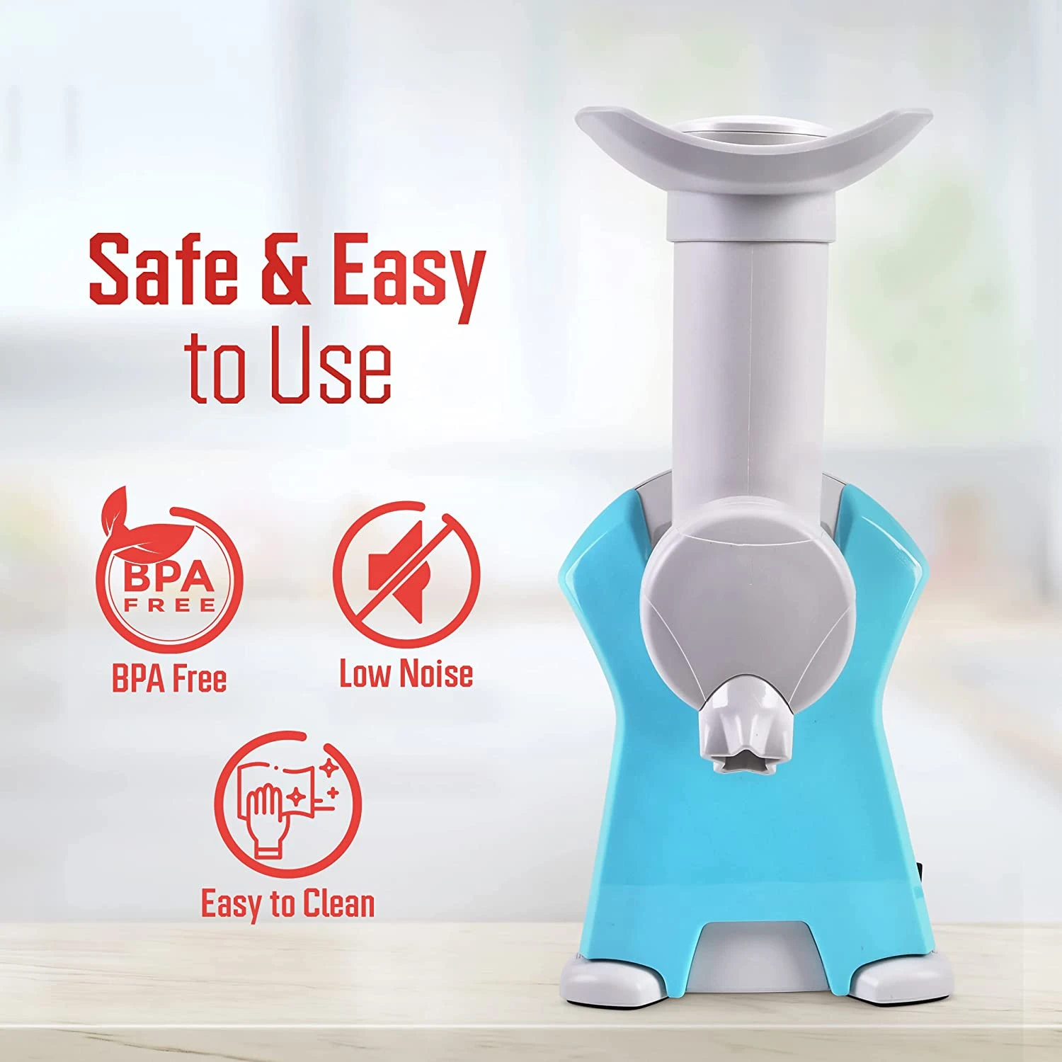 Frozen Dessert Maker 2.8 qt. Color White, Vegan Ice Cream and Frozen Yogurt Maker Soft Serve Desserts With Recipes