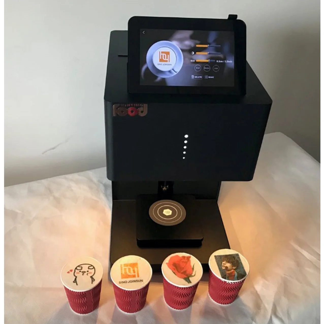 Designable pictures printer coffee digital machine with food level inkjet