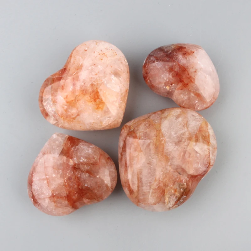 Wholesale Natural Gemstone Hand Craved Crystal Heart Palm Stone For Healing