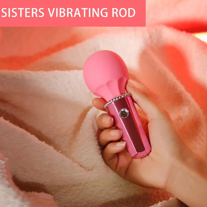 Diamond Mini Strong Shock AV Vibrator Female Multi-frequency Second Tidal Masturbator Small Massage Stick Adult Fun