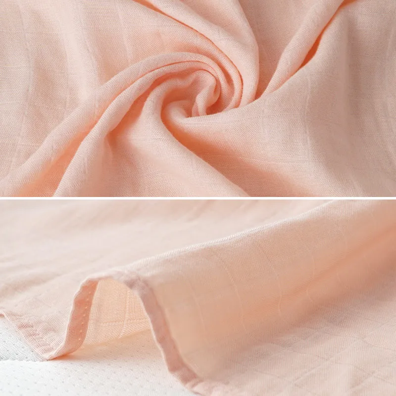 Super Soft Bamboo Cotton Bibs 60*60 With Plain Baby  Muslin Blanket