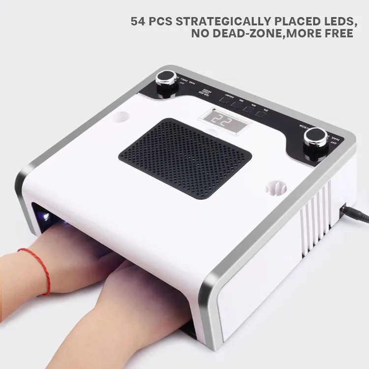 2020 New 4 in 1 Electric Nail Drill Machine with 30000RPM Handpiece Dust Vacuum Suction 108W LED UV Lamp Electric Nail File