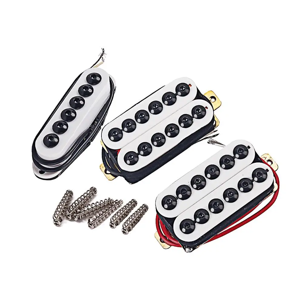 GMC11A  one Set Bridge Neck Invader Style White Guitar Humbucker Pickup