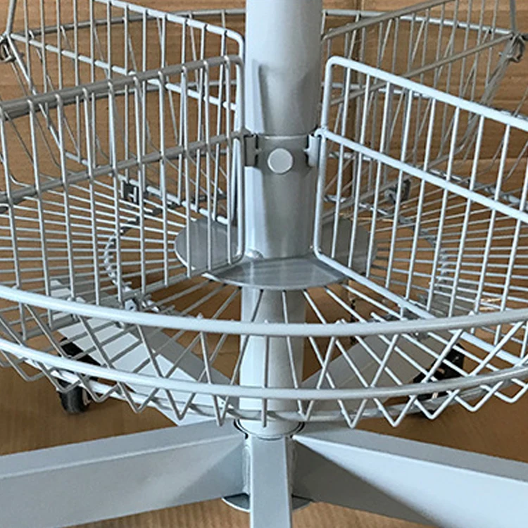 Wholesale Supply Customized 4th floor light duty round mesh basket Supermarket Display