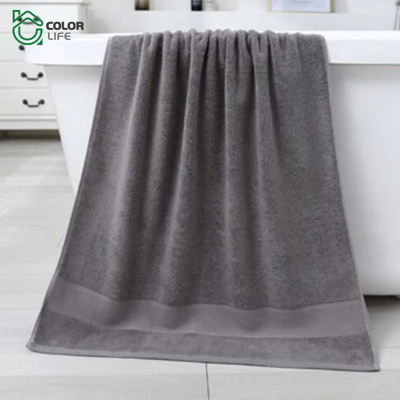 Hot Sale Wholesale Thick Adult Beach Bath Towel Solid Color Cotton Cute Towel