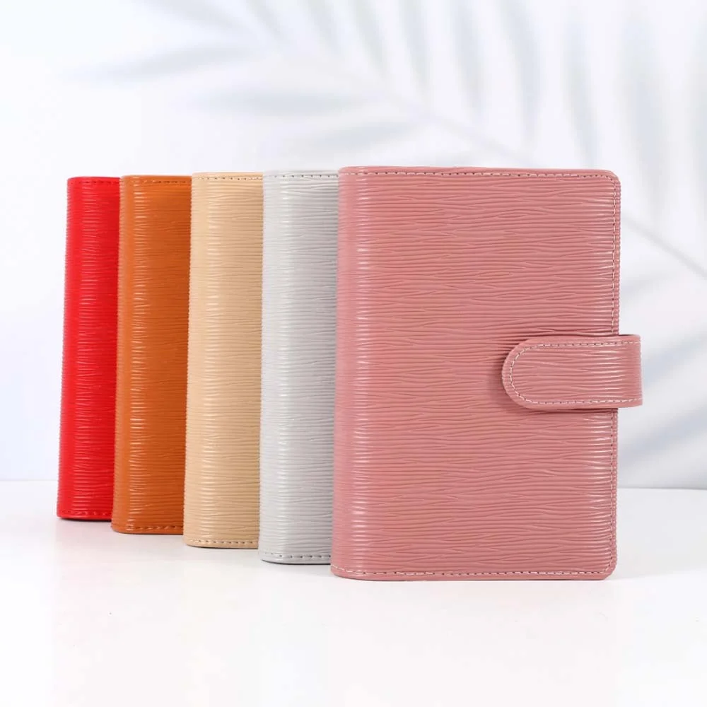 Хонгбо бестселлер 19-цветная тисненая кожа Saffiano Epi A6 премиальный кошелек с 3 см кольцами летным листом