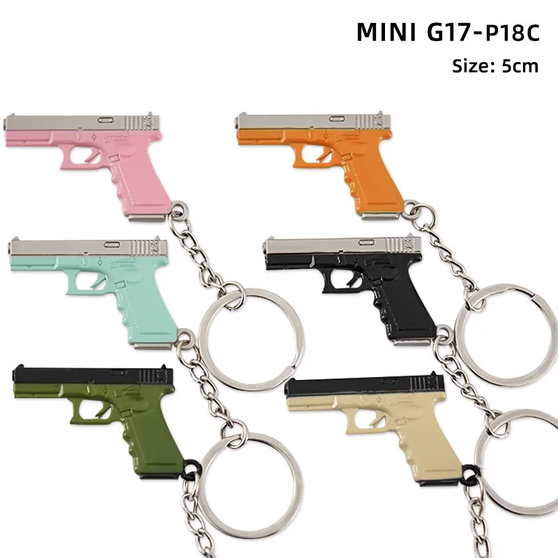 Мини P92 G17 3d модель пистолета брелок 5 см металлический держатель для ключей сувенира