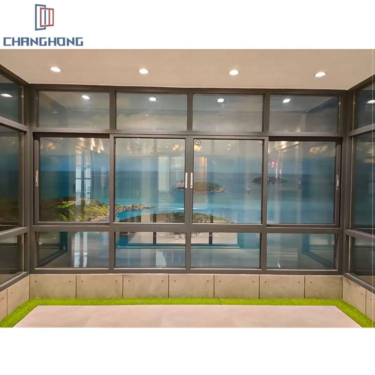 Newest Big View Aluminum Sliding Windows Hurricane Impact Sliding Windows Big View Sliding Windows