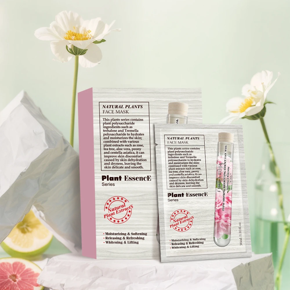 Wholesale Cosmetic Natural Plants Face Sheet Masks Moisturizing Collagen Tea Tree Hydrating Facial Mask