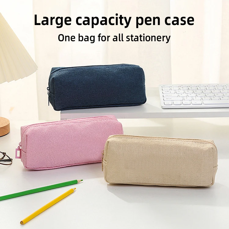Custom Printed Kids Pencil Bag Polyester Zipper Pencil Pouch School Stationery Organizer Travel Pen Case For Girls