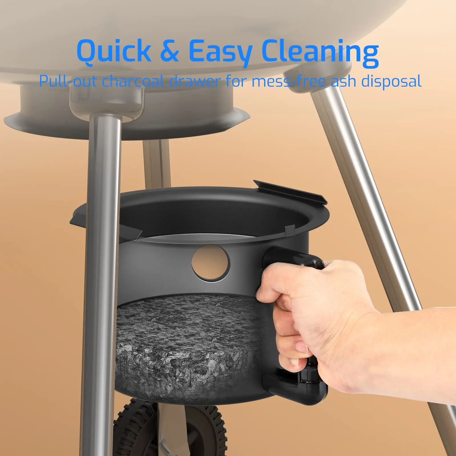 Weber Barbecue Kettle Charcoal Outdoor Picnic Heat Control Round Trolley BBQ Gril