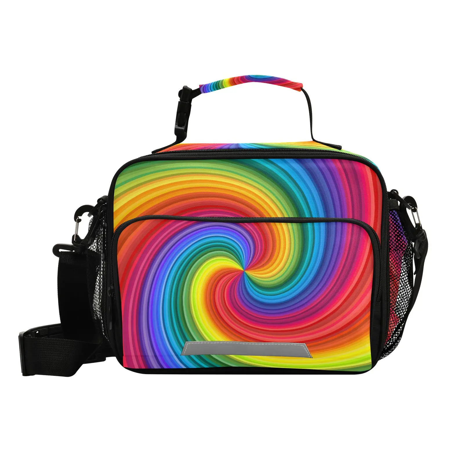 Wholesale Lightweight Tie Dye Travel Durable Custom Print Reusable Thermal Insulated Lunch Cooler Bag