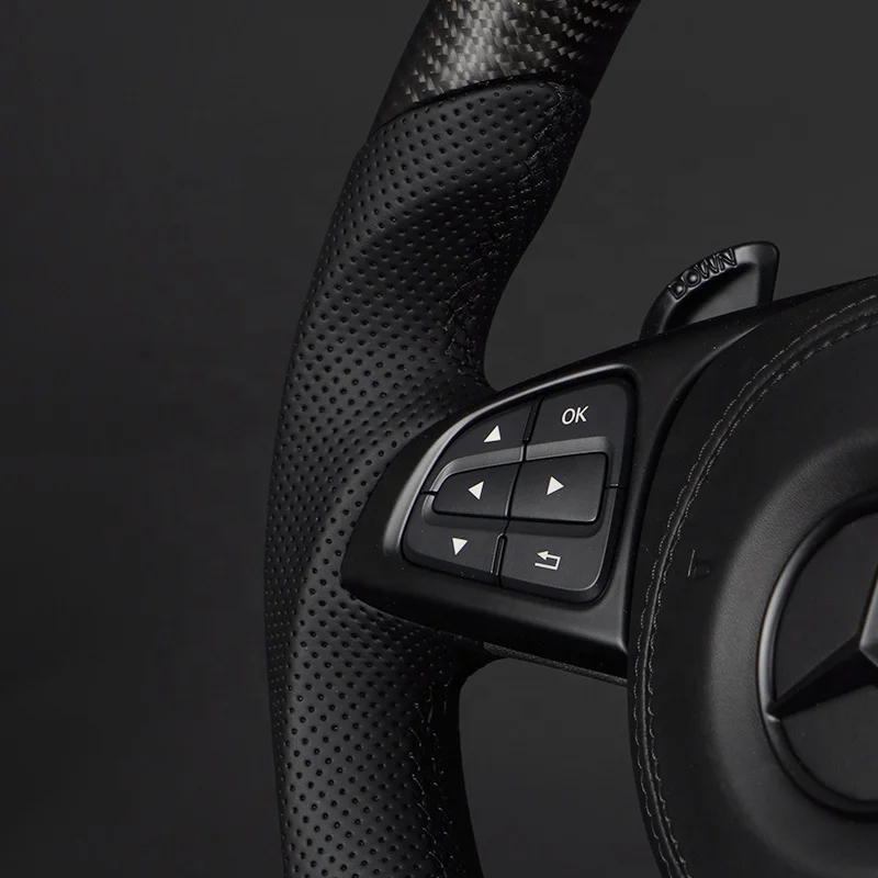 C217 W211 W212 W221 W222 S63 C63 GLA45 C43 SLC для Mercedes-Benz AMG W204 W205 CLA GLA 45 Class Руль из углеродного волокна