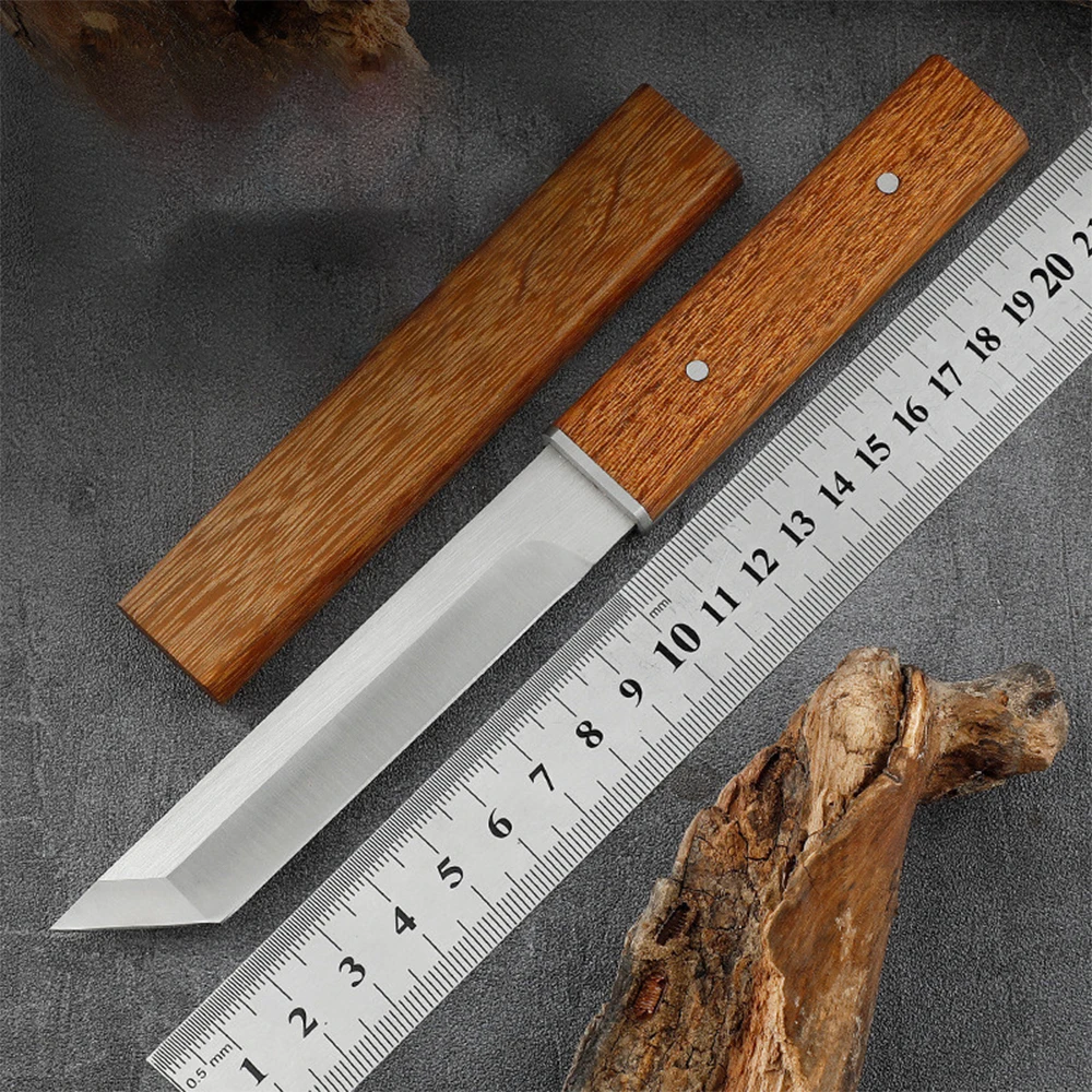 In Stock Folding Knives With D2 steel Blade wing wood Handle For Camping Pocket Knife