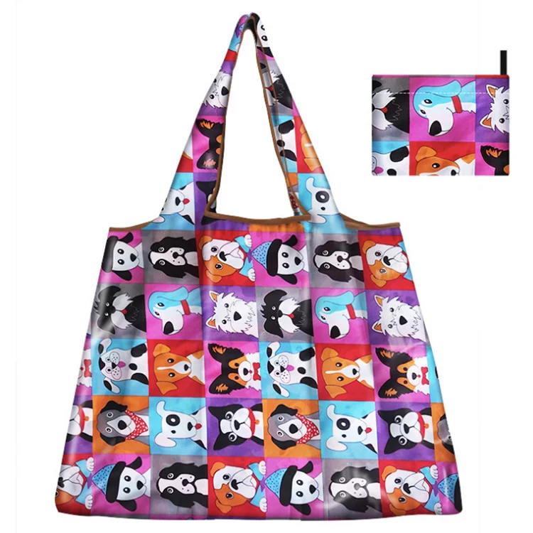 Hot sale eco friendly reusable cheap portable bag folding polyester tote rpet foldable shopping rpet nonwoven bag