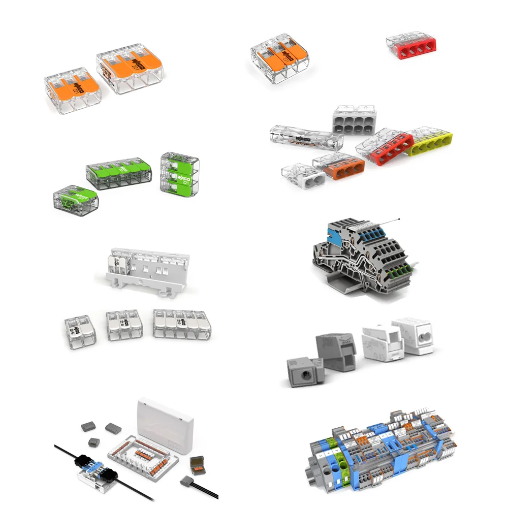 254-555 WAGOS Spring Quick Connector Wire Terminal Block PCB SMD WAGOS Connector Terminal Push In Jack Spring 254-555