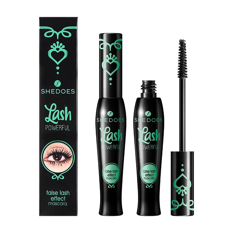 Waterproof, sweatproof, dense, elongated, curled and non-smudging three-color mascara