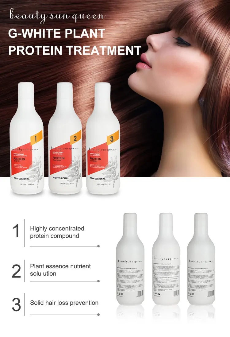 New Arrival Organic Pure Protein Hair Straightening Private Label Keratin Hair Treatment Shampoo And Conditioner Set