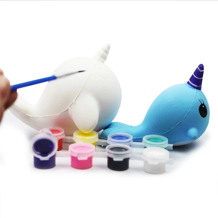 
2020 custom soft slow rising toys for kid create your own foam kawaii mini / jumbo diy Painting squishies 