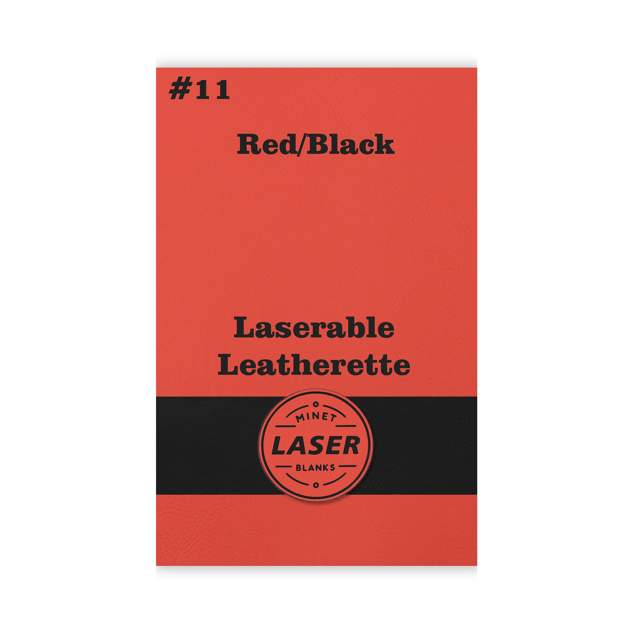 Wholesale Blank Leatherette Sheet Laser Engraving Premium Laserable Leatherette Patches Red Color Laser In Black