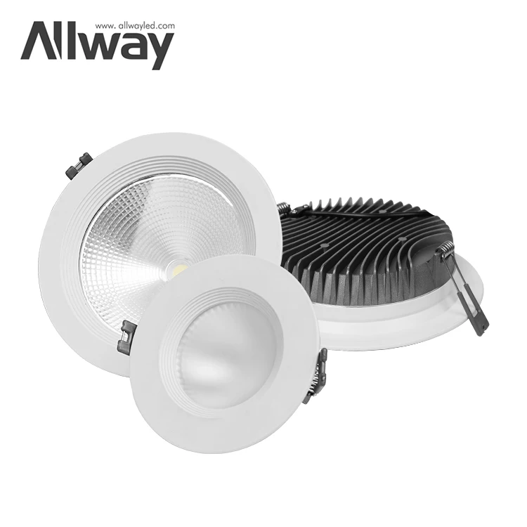 ALLWAY Popular Style Modern Powerful Ceiling Multi Lamp Recessed Hotel Mall Office COB LED Downlights