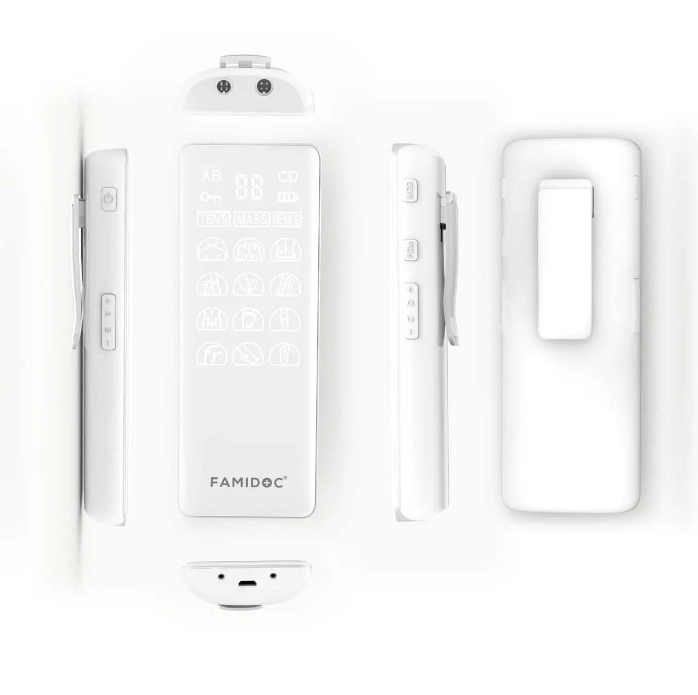 4 channels tens unit muscle stimulator heat electrode pad physical therapy  TEN/EMS/MASSAGE  CE and 510K  Certified