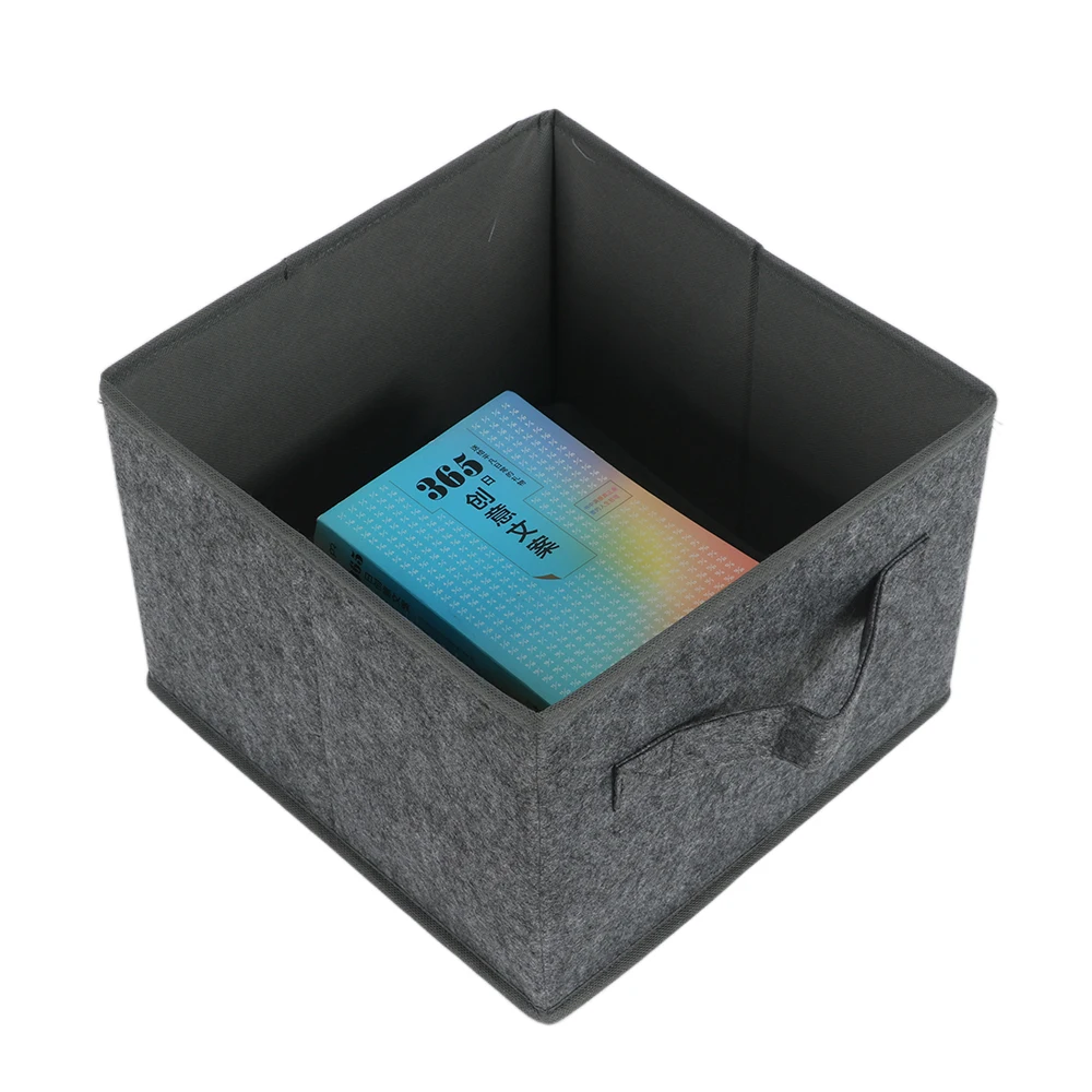 Eco friendly reusable folding soft closet organizer felt box custom design hanging closet organizer with lids