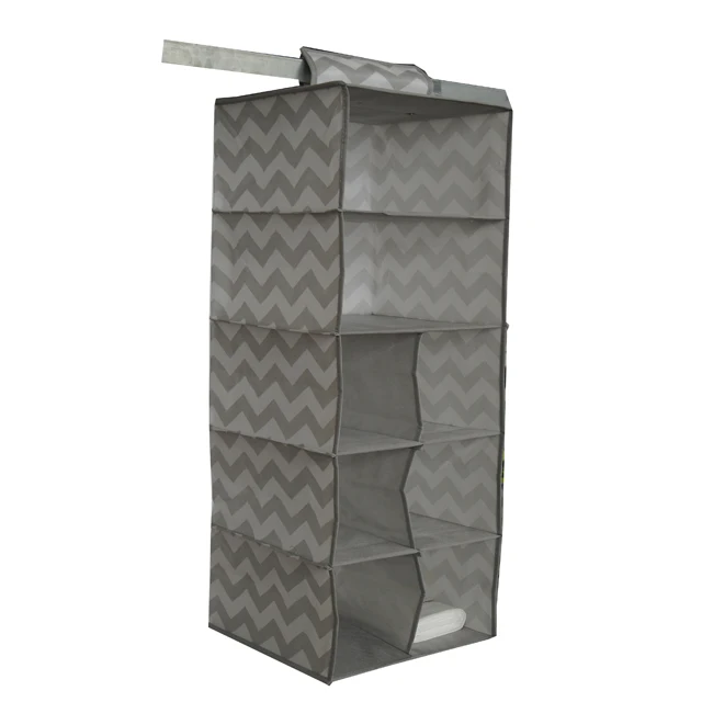 Hot selling 5 shelf hanging clothes closet organizer