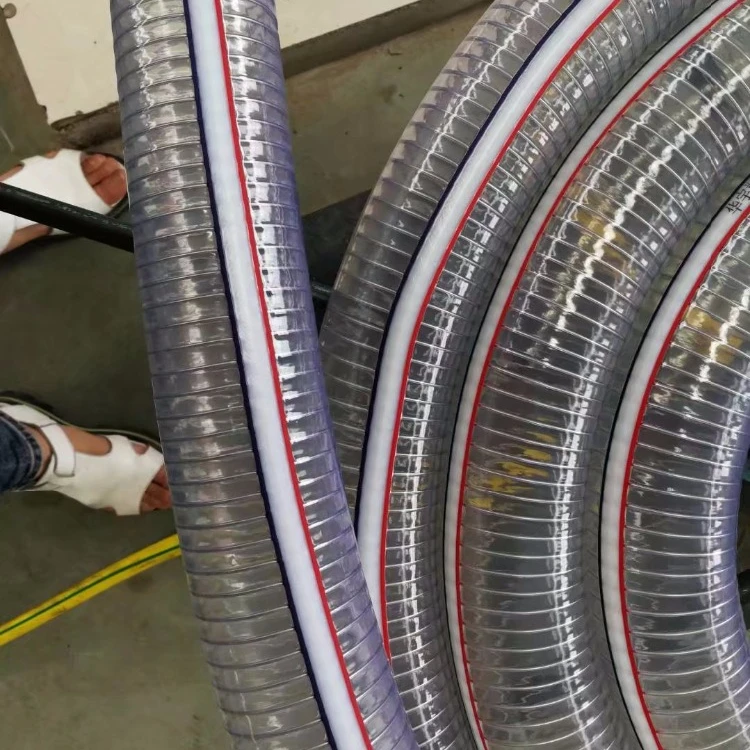 PVC Clear Steel Wire Reinforced Spiral Suction Hose High Quality  Transparent PVC Hose