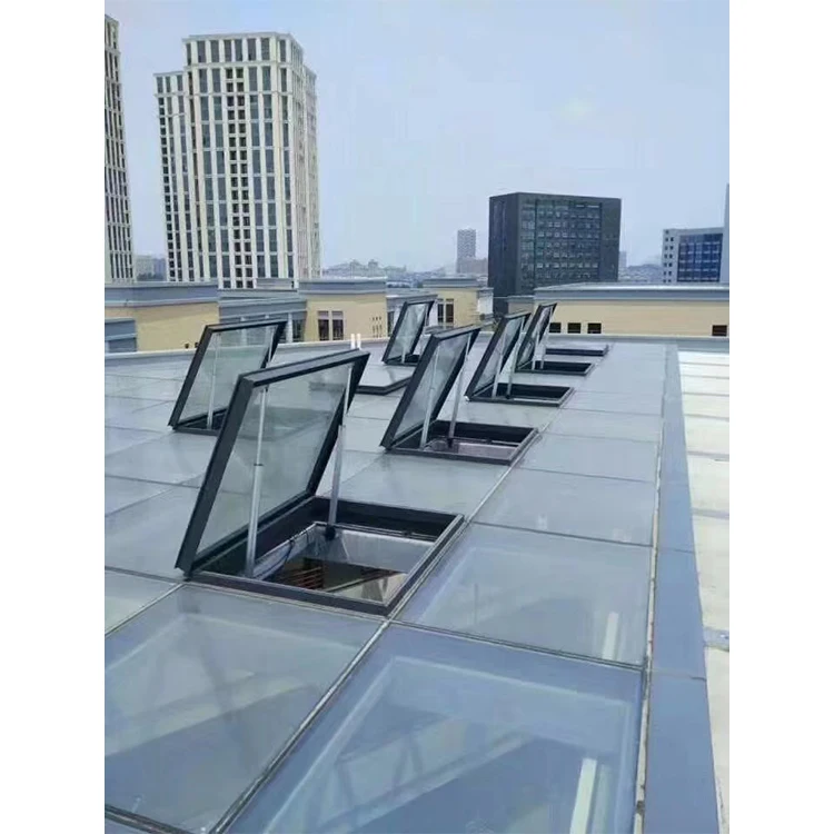 Unique design Seamless welding Screw machine roof skylight skylight glass roof with Inclined housetop
