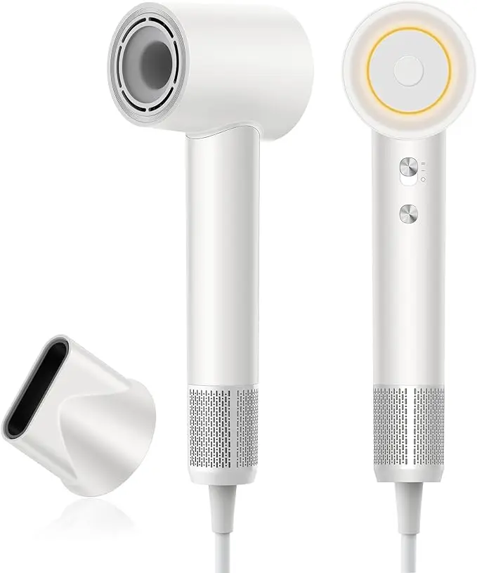 New Arrivals High speed White Led Light Electric One Step Blow Negative Ion Hair Dryer