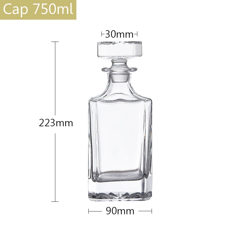 Amazon Top Seller Factory Wholesale 750ml Personalized Whiskey Decanter Wooden Box