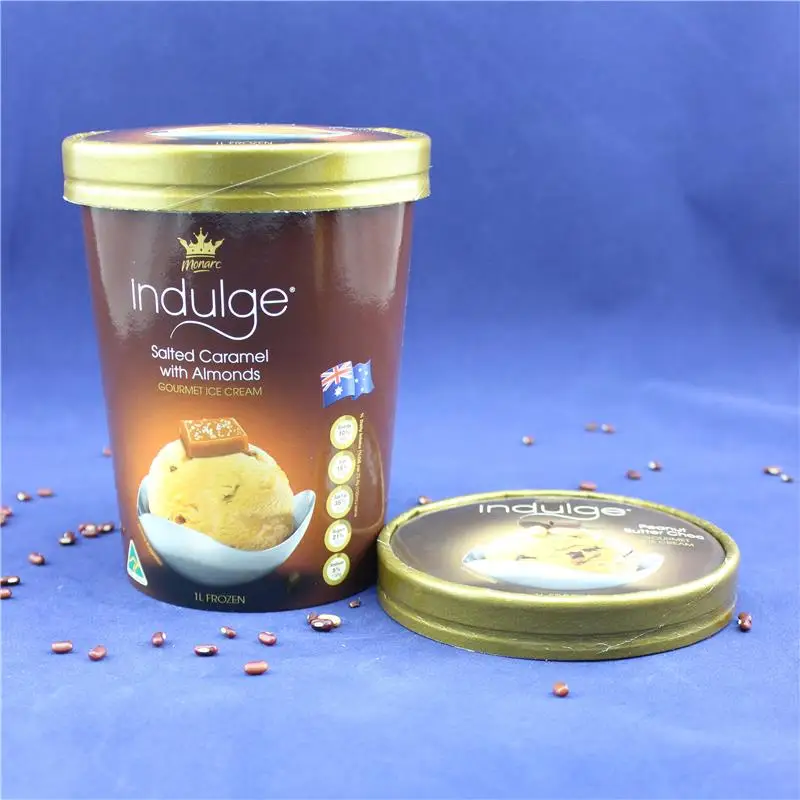 
2020 wholesale custom disposable kraft ice cream container 