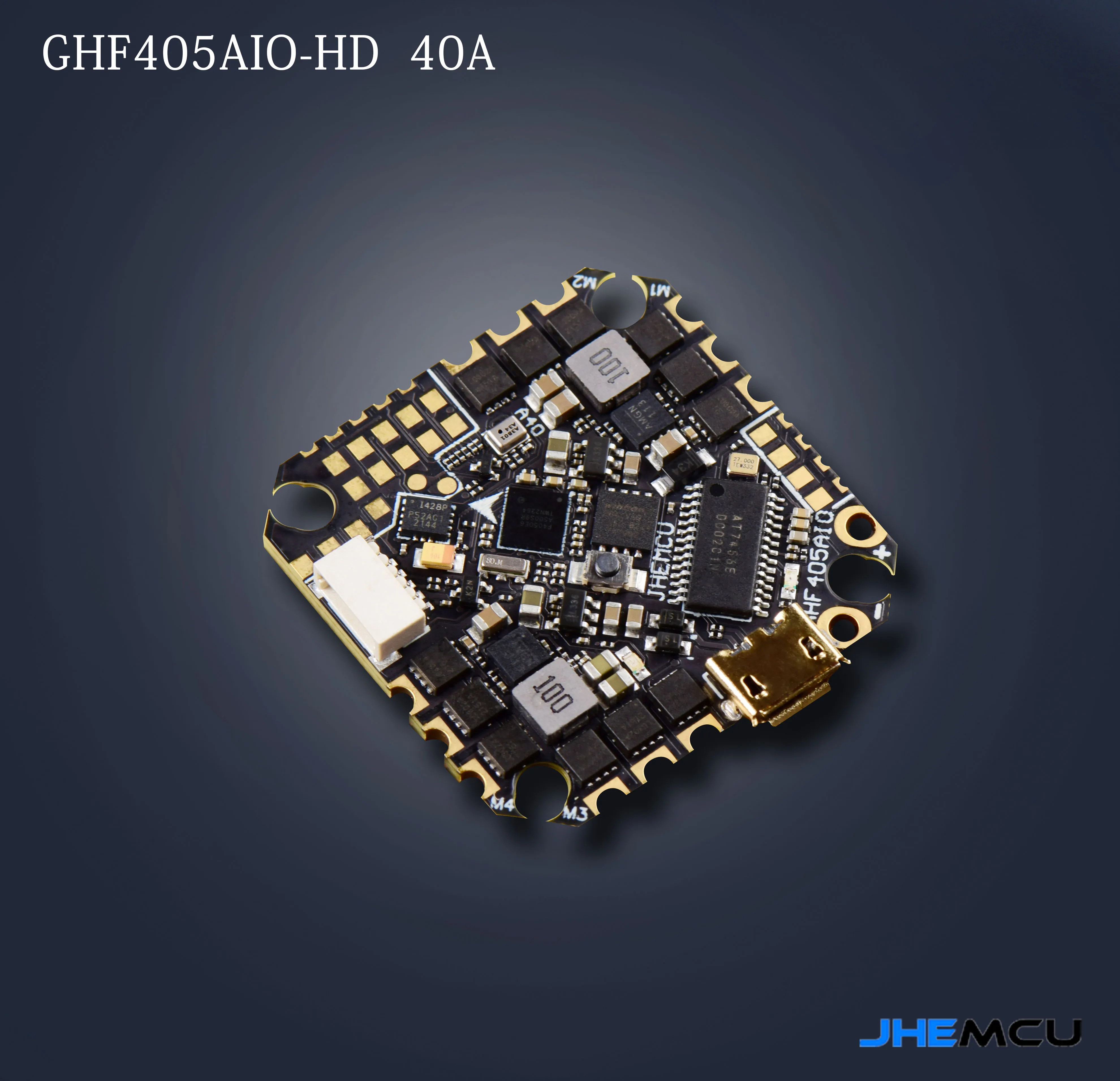 JHEMCU GHF405AIO-HD 40A F405 Baro OSD Dual BEC Полетный контроллер BLHELIS 4in1 ESC 2-6S для FPV Фристайл зубочистка дронов