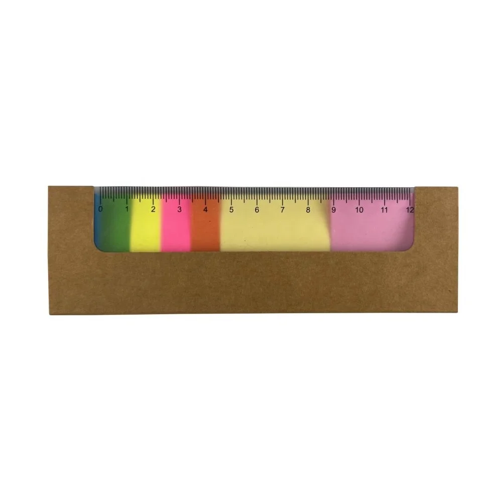 Cardboard Ruler Note Pad Contains Self-adhesive Note and Sticky Promotional Gifts MH017 Richard Ruler Sticky Note Pad in Stock