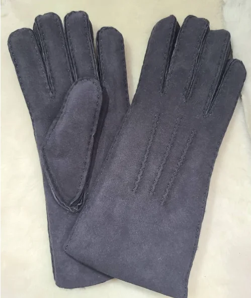 2025 New Beige wine luxury merino Sheepskin gloves ladies genuine leather lamb skins gloves women lamb fur gloves