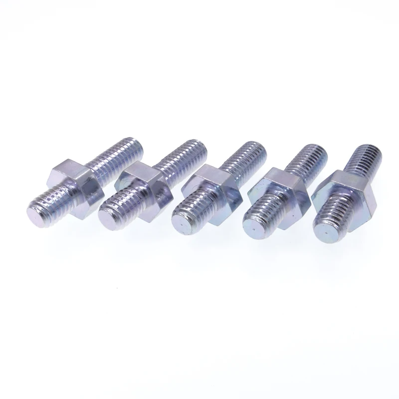 Fastener cnc lathe part double end threaded stud with hex bolt nut for car automobile