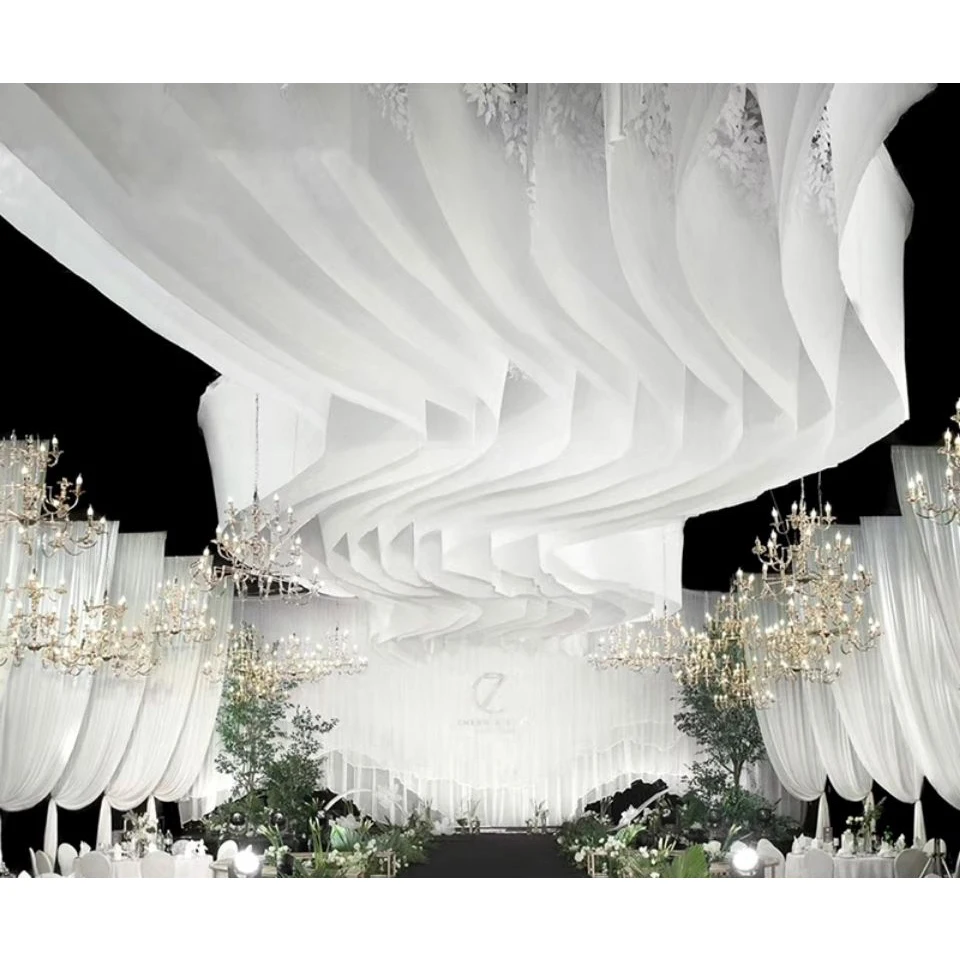 
Wedding Ceiling Drapes Party Stage Decoration 