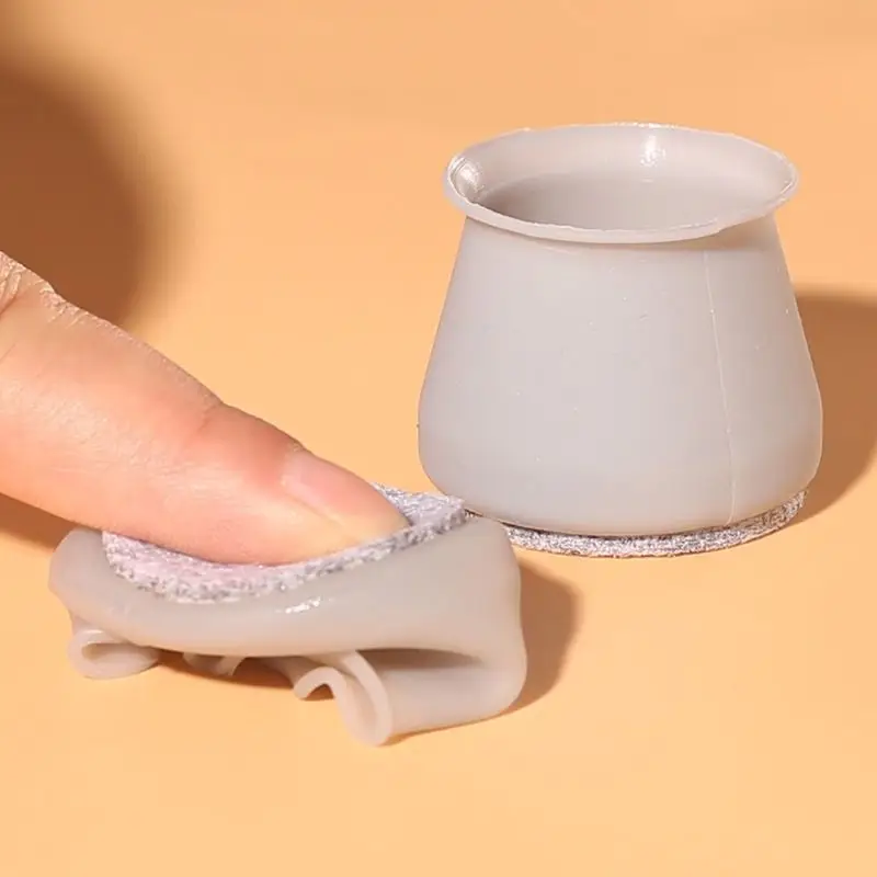 Factory Direct Supplier Noise Cancelling 2 inch Felt Bottom Soft Silicone Table Chair Leg Cover to Protect Floors