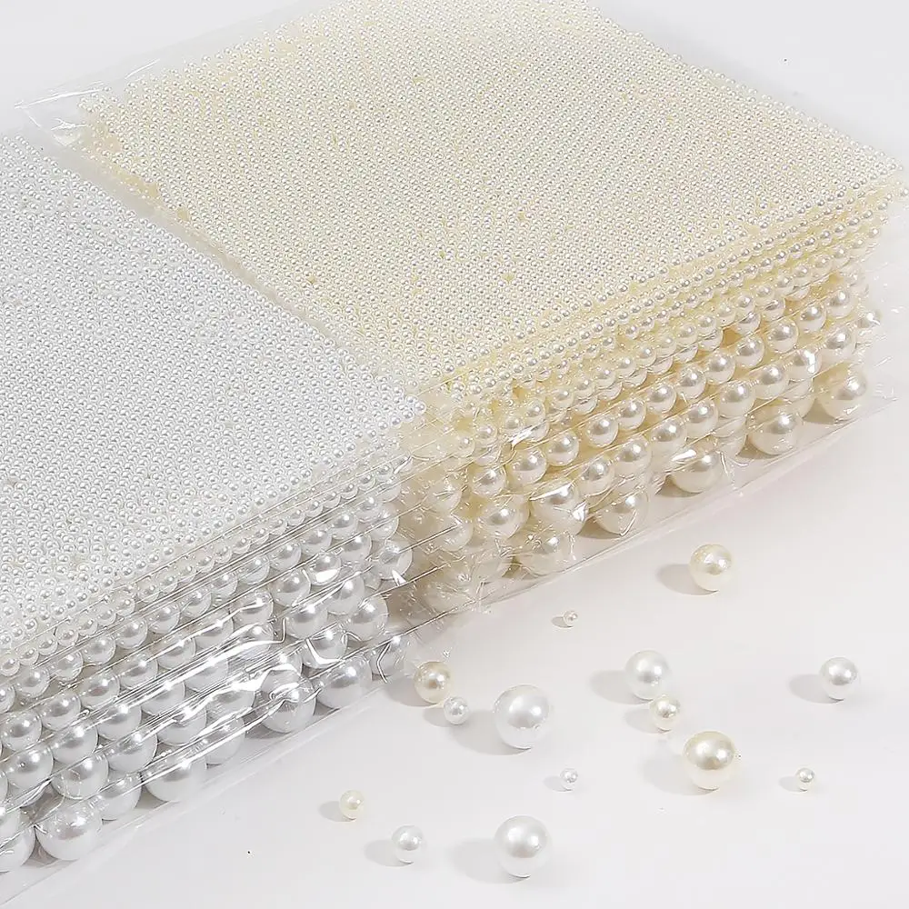 2mm White Ivory Round ABS Beads Without Hole Plastic Pearl Beads for Jewelry Accessories Beads & Findings Making