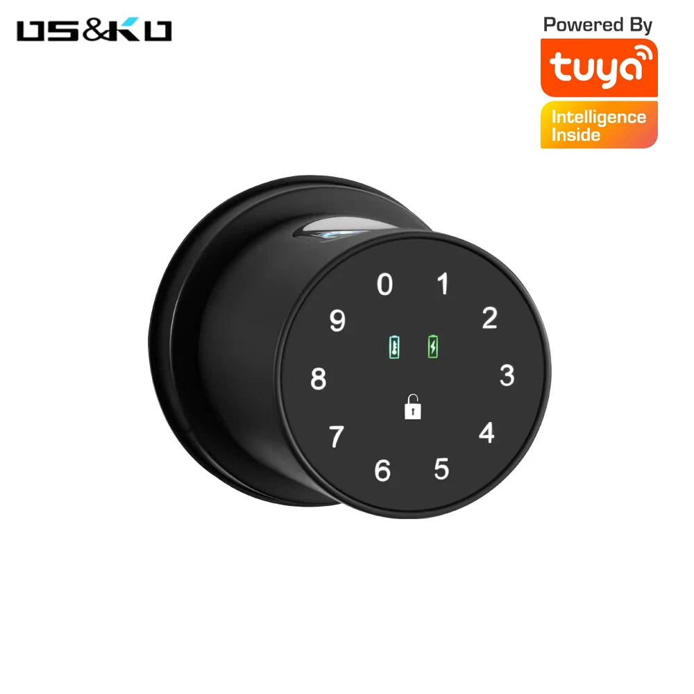 campus biometric  home smart hidden key rechargeable electric ip45 hands free usa finger door knob touchscreen fingerprint lock