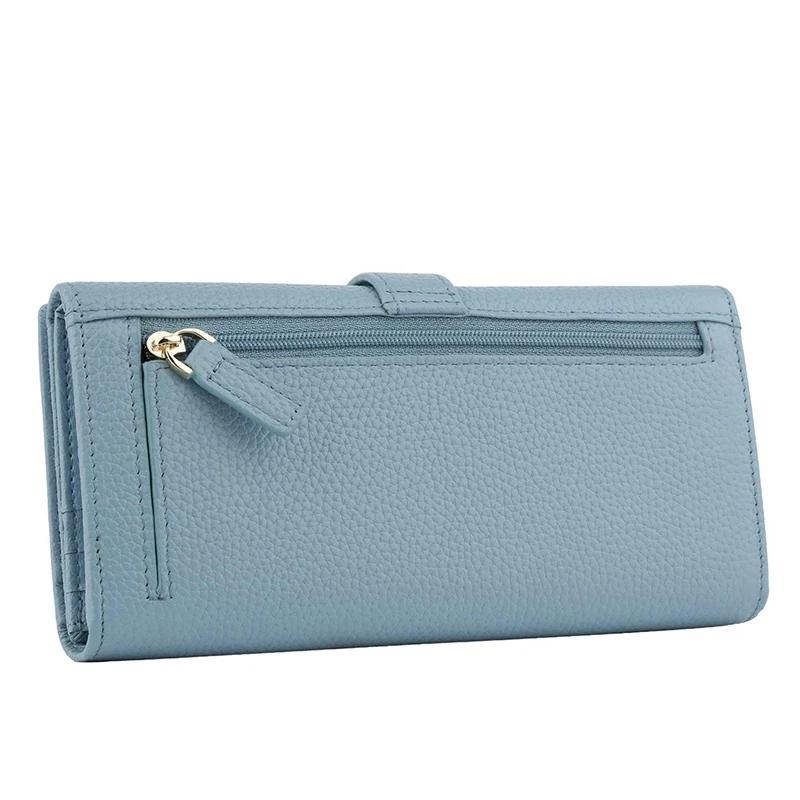 Clutch Women Long Tri-Fold Wallet PU Leather Wallet Purse