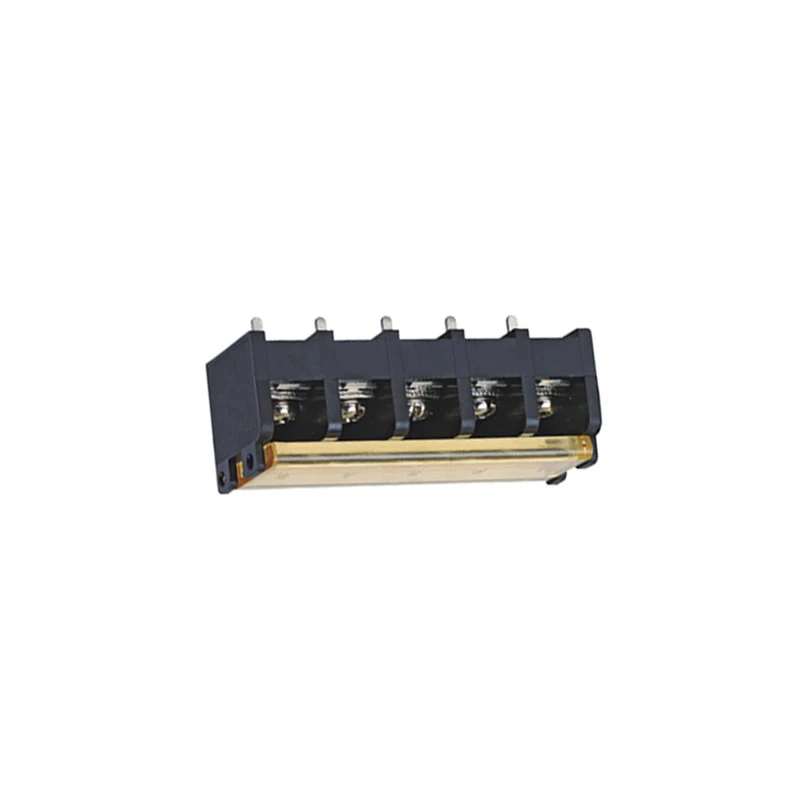 HHB950G 9.5 Pitch Black Barrier Terminal Blocks 180 Degree Pin Header Pcb Connector Plug With Back and Cover