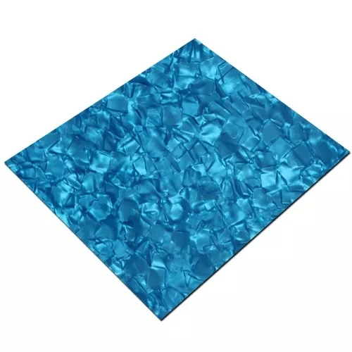 Customized Sky Blue 0.17-5mm Thickness Shell Pearl Patterned Celluloid Plastic Sheet