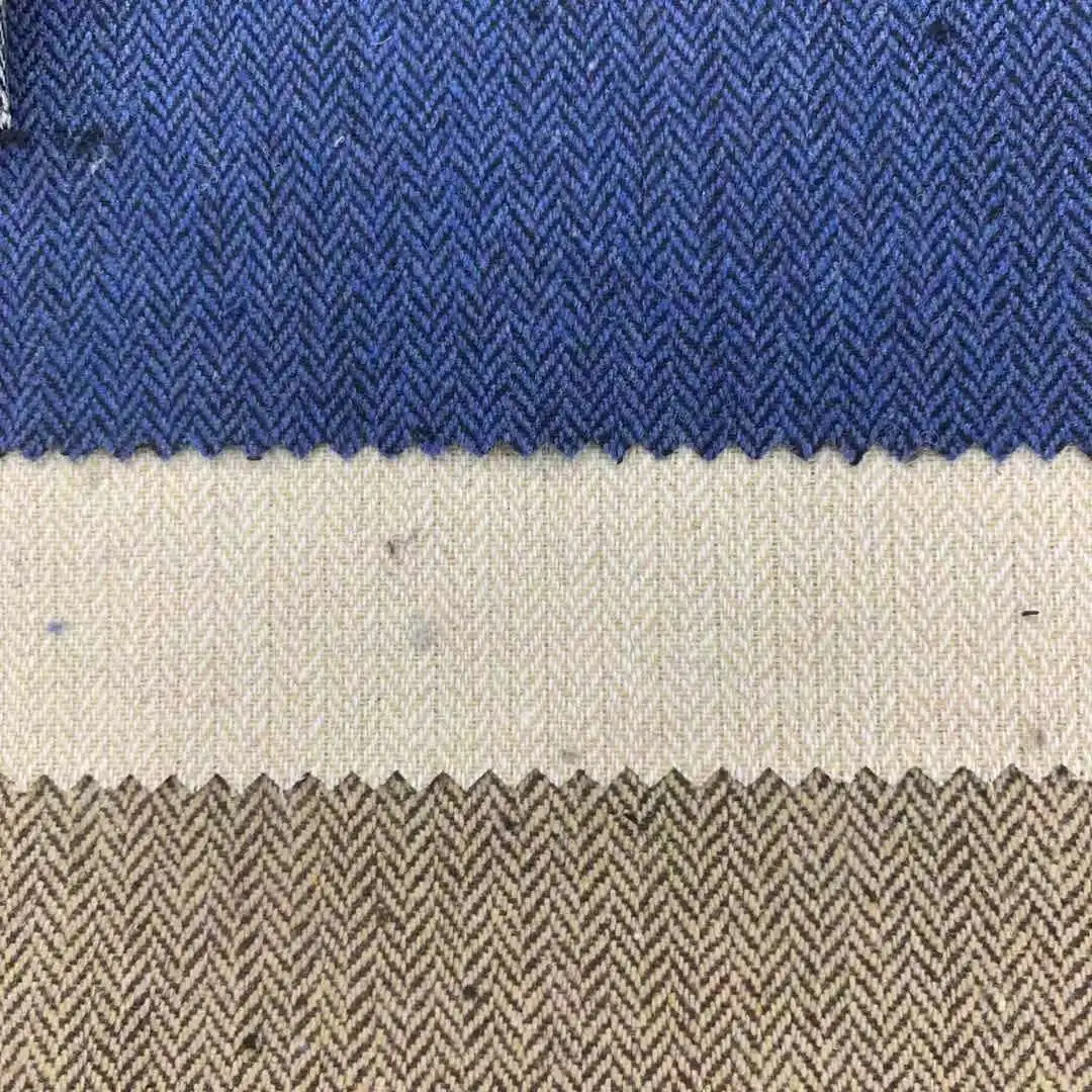 95%OTH 5%Wool  Yarn-dyed Small herringbone 340g/m Suitable for overcoats, jackets, windbreakers, autumn and winter